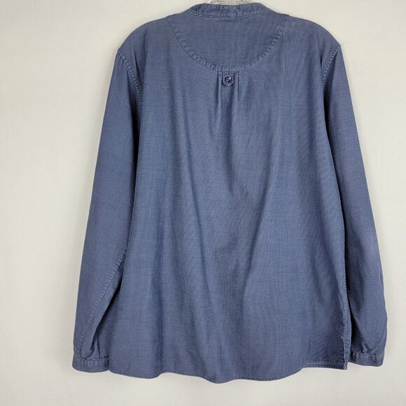 LL Bean Womens Pinwale Corduroy Babydoll Tunic L Smocked Relaxed Cottagecore 90s - Picture 2 of 12